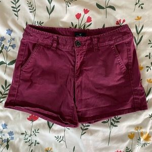 American Eagle Maroon Shorts | Dress Shorts | 2